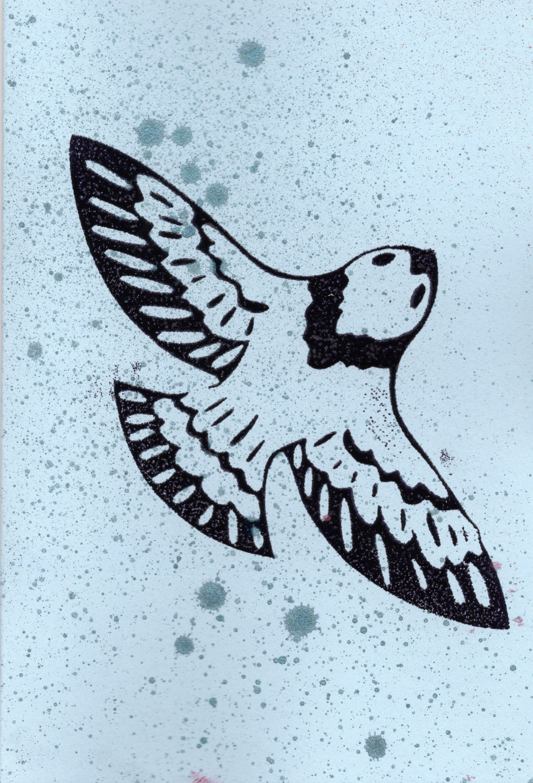 Embossed Bird Card Set of Two