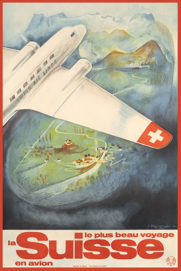 Swiss Air Lines La Suisse Poster